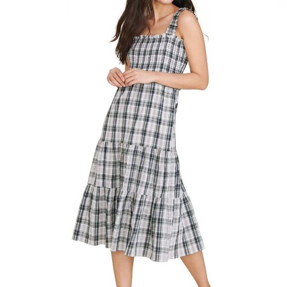 Veronica Beard Dresses & Skirts - Veronica Beard Ziada Dress Smocked Plaid Midi Women's Size 6 New Tag $495